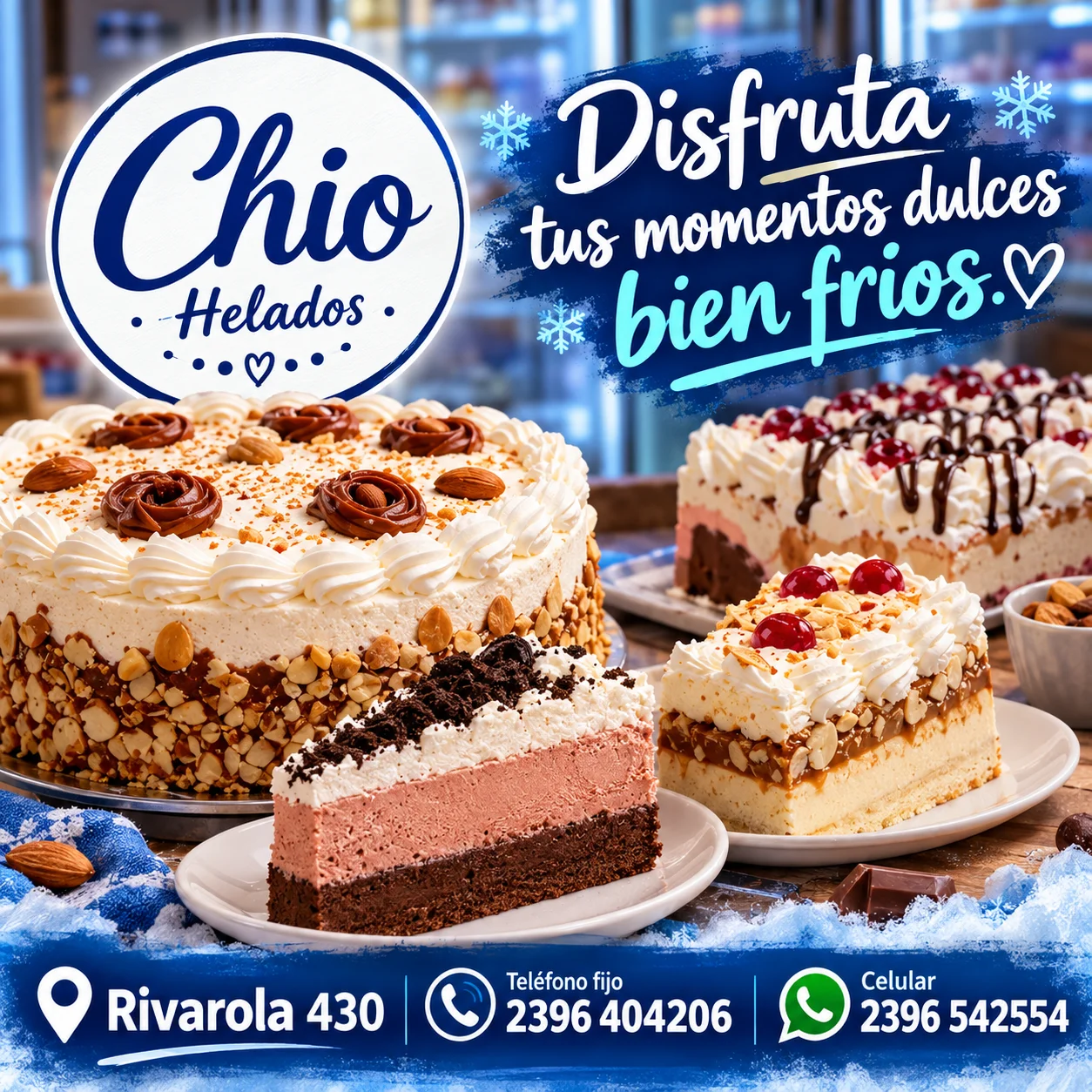 Cartel helado de Chio Helados