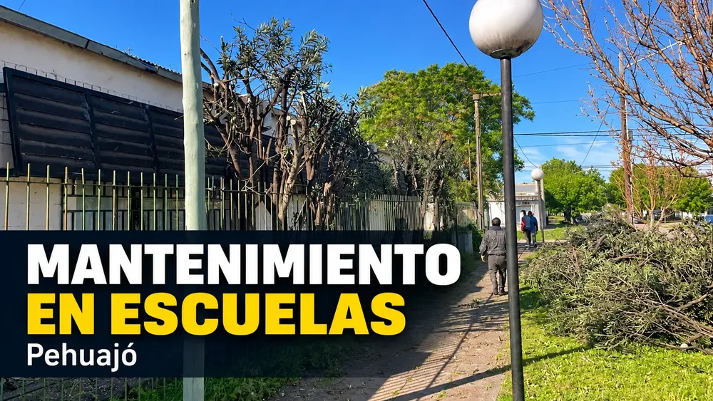 Mantenimiento en escuelas de Pehuajó